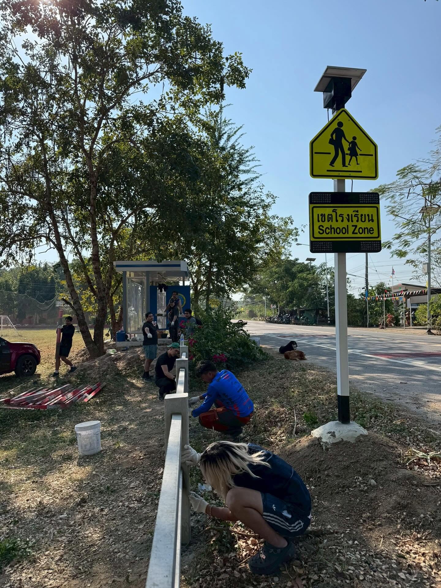 Work in progress during the 2026 cowboy fence for school project, photo 1 of 10