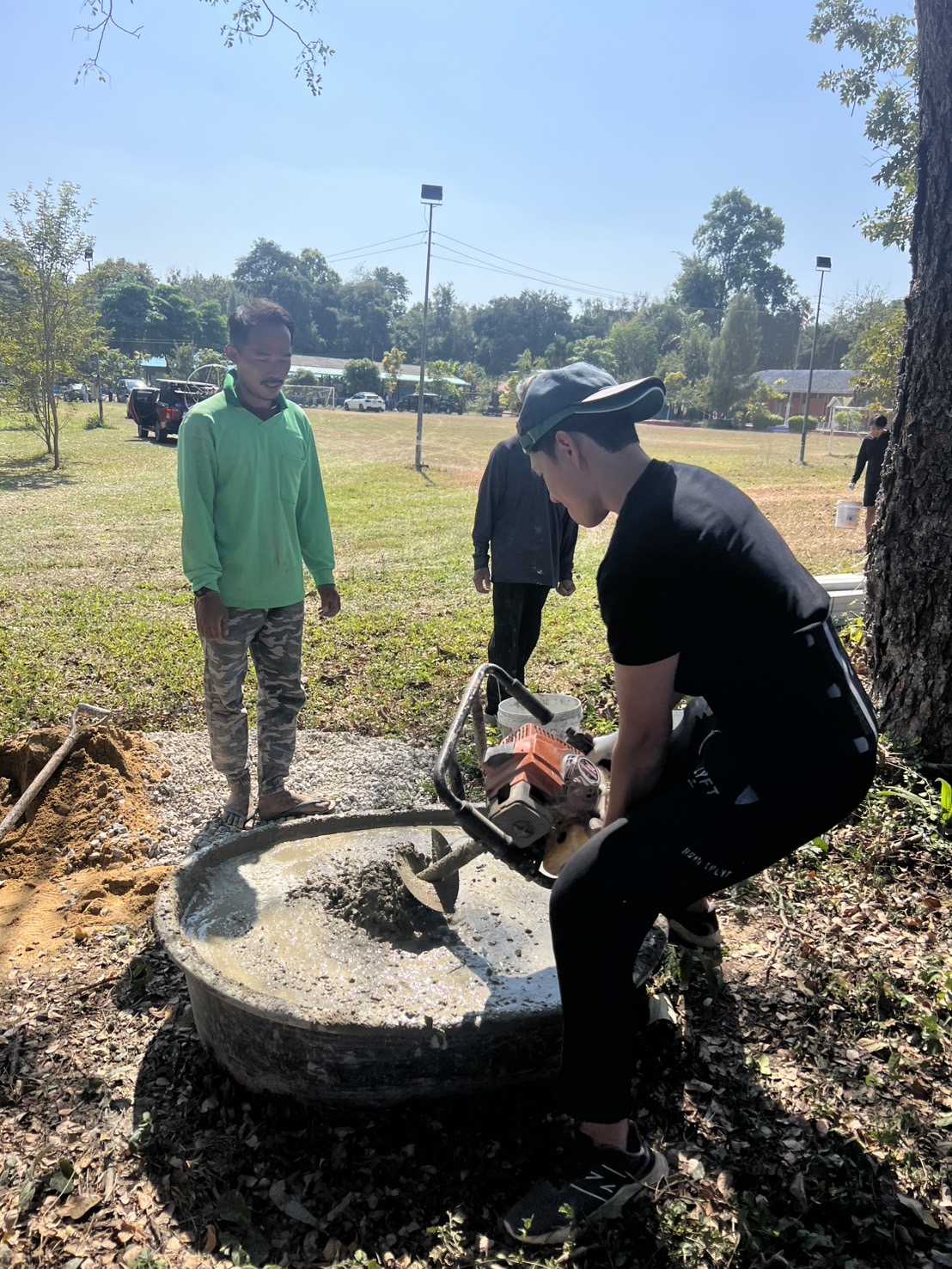 Work in progress during the 2026 cowboy fence for school project, photo 10 of 10