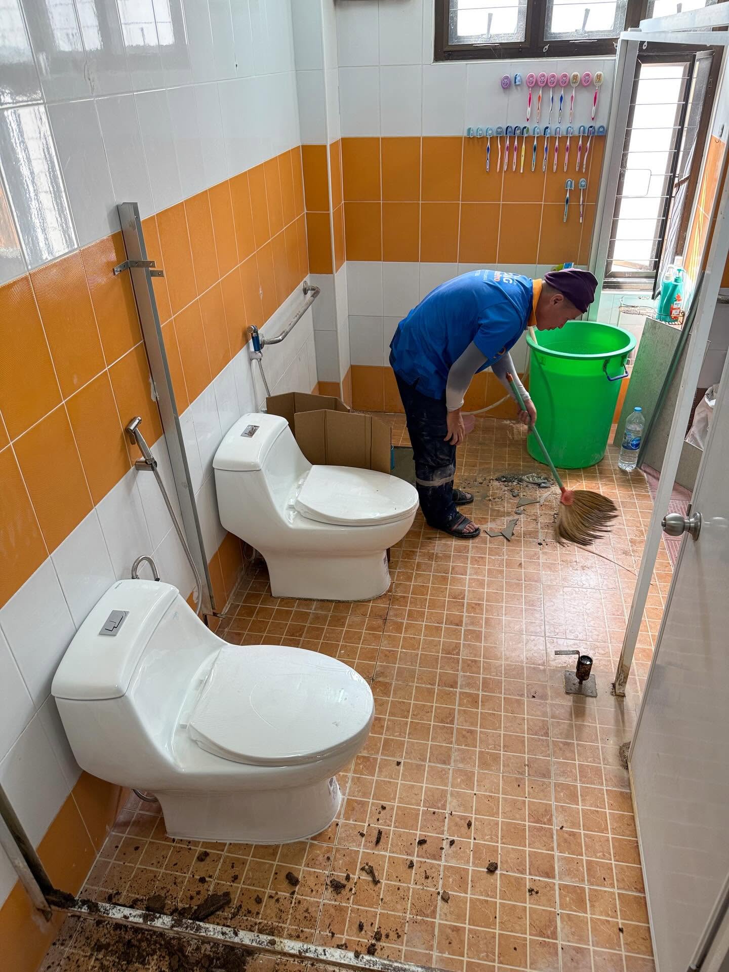 Work in progress during the 2026 toilet renovation project, photo 9 of 9